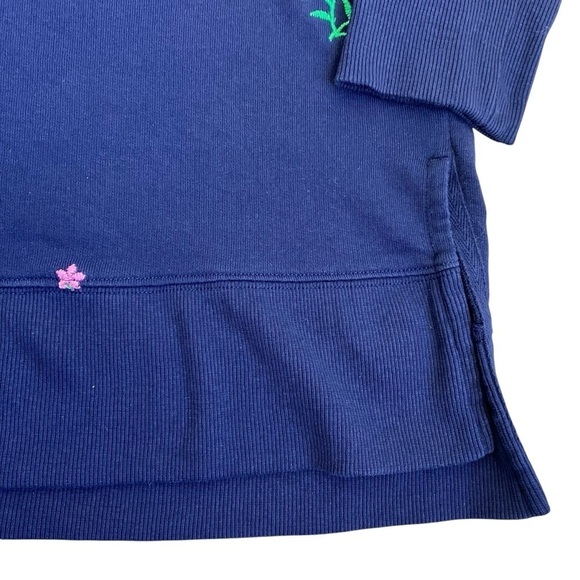 Crown & Ivy Floral Embroidered Crewneck Pullover Sweatshirt Relaxed Boho Sz XXL - Picture 7 of 16